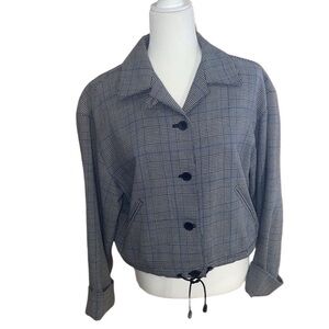 Emanuel Ungaro Beige drawstring Trendy Style Cropped Blazer with Notched Lapel 6